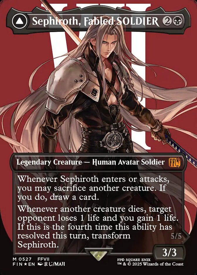 Sephiroth, Fabled SOLDIER // Sephiroth, One-Winged Angel fin 527