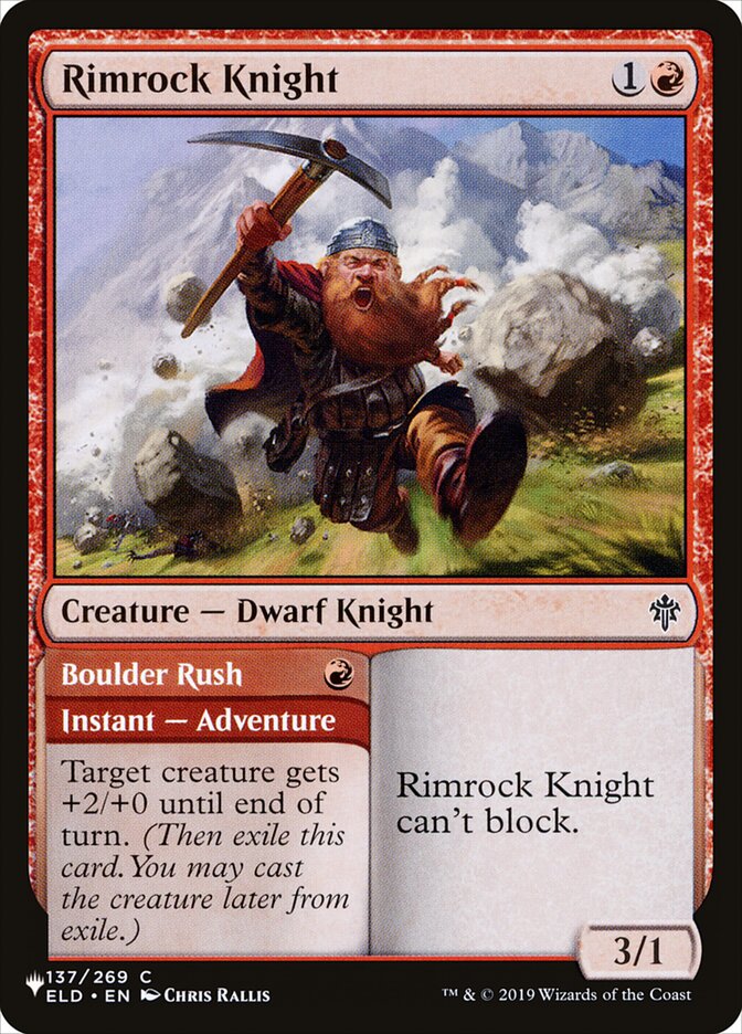 Rimrock Knight // Boulder Rush plst ELD-137
