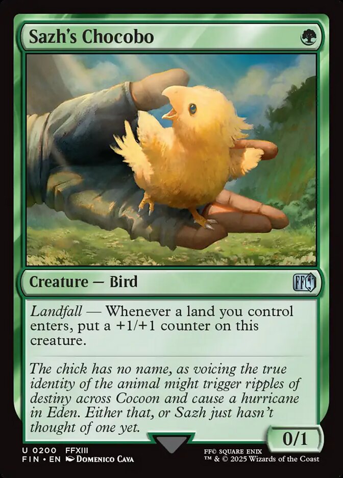 Sazh's Chocobo fin 200