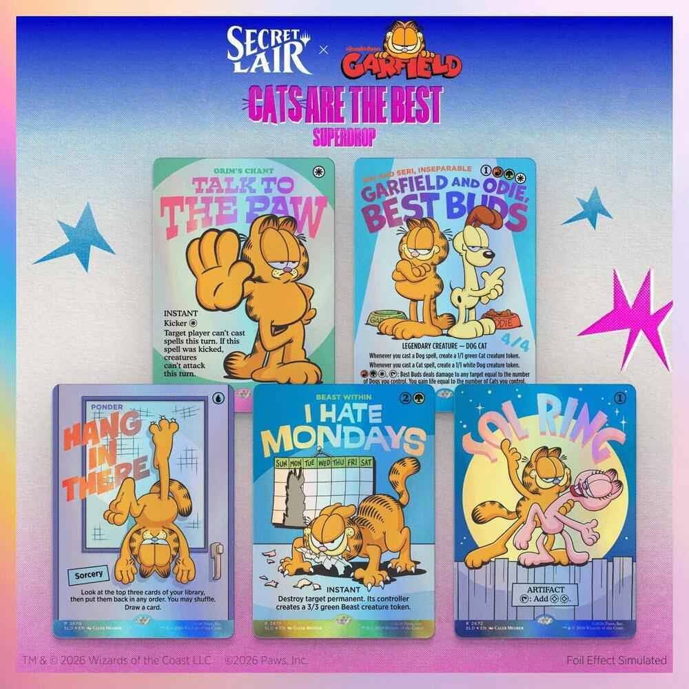 Secret Lair x Garfield: Motivationally Challenged Foil Edition