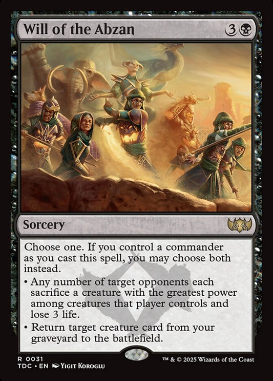 Will of the Abzan tdc 31