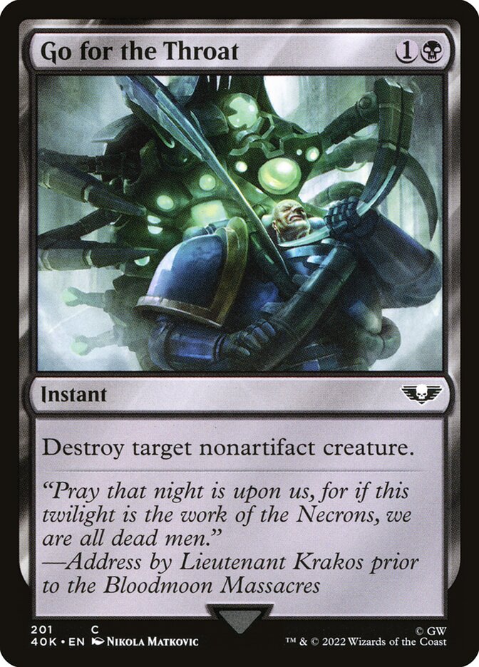 Go for the Throat 40k 201