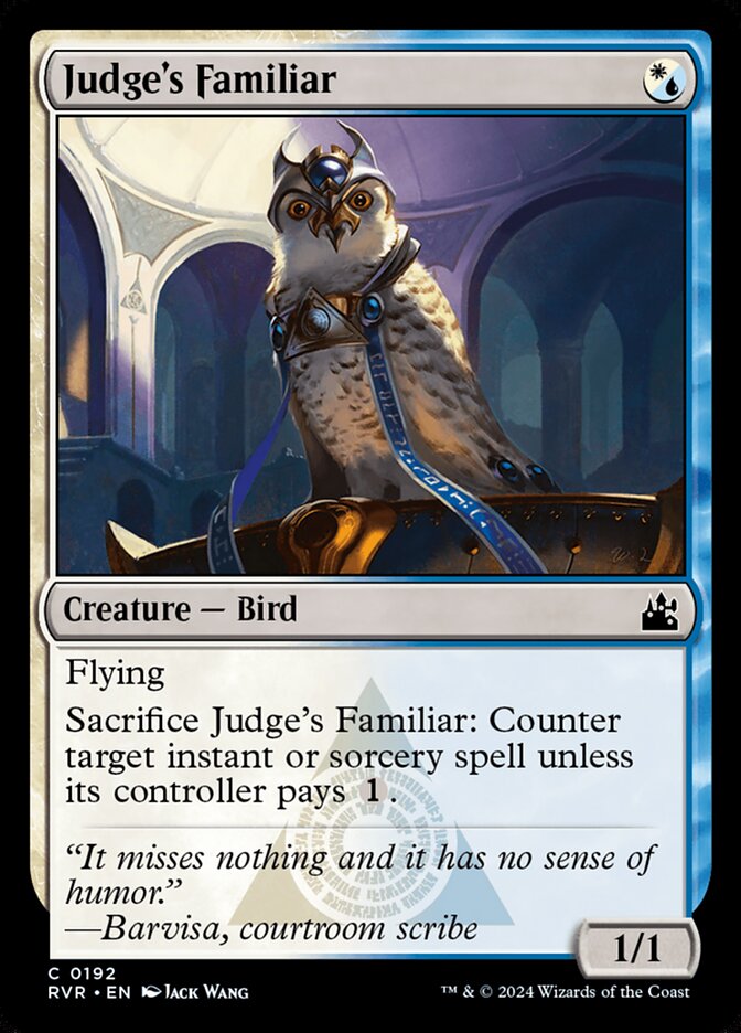 Judge's Familiar rvr 192