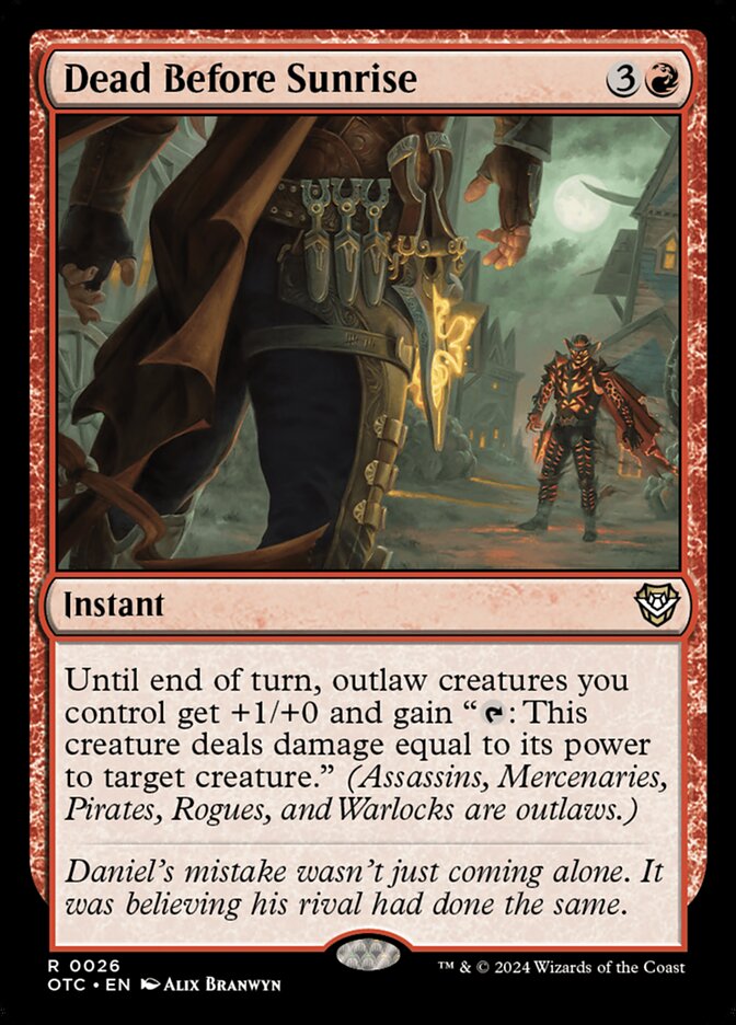 Dead Before Sunrise otc 26