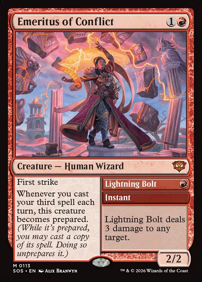 Emeritus of Conflict // Lightning Bolt sos 113