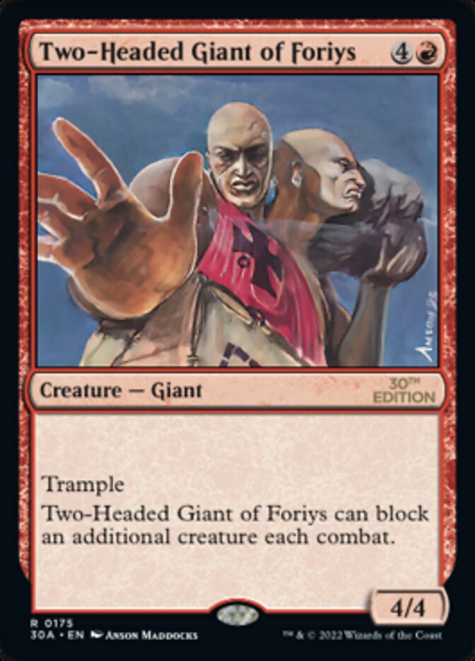 Two-Headed Giant of Foriys 30a 175