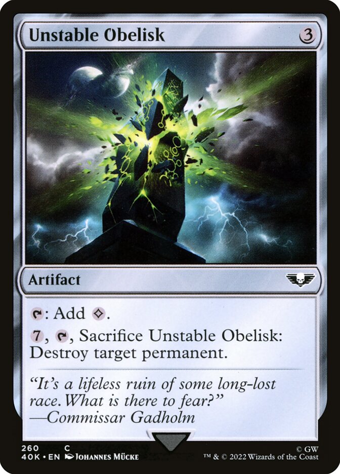 Unstable Obelisk 40k 260